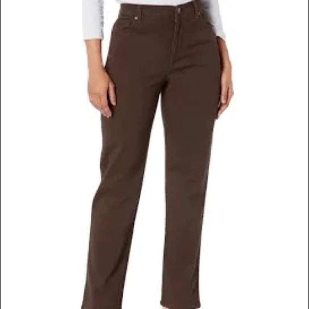 Gloria Vanderbilt Amanda dark mocha brown jeans long